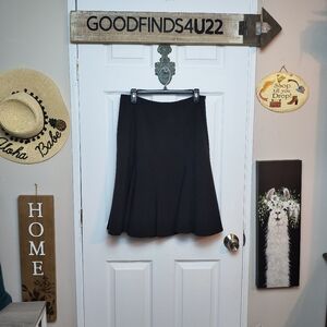 Vintage Y2K black Apostrophe pleated knee length skirt 8